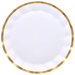 Everyday White Wavy Charger Plates/8pk-Sophistiplate Clearance