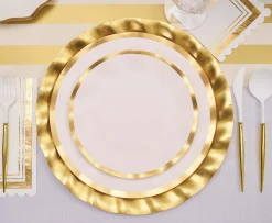 Everyday White Wavy Dinner Plate/8pk-Sophistiplate New