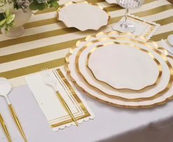 Everyday White Wavy Dinner Plate/8pk-Sophistiplate New