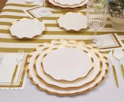 Everyday White Wavy Salad Plates/8pk-Sophistiplate New