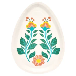 Folklore Easter Egg Die Cut Salad Plates/8pk-Sophistiplate Clearance