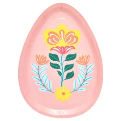 Folklore Easter Egg Die Cut Salad Plates/8pk-Sophistiplate Clearance