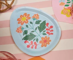 Folklore Easter Egg Die Cut Salad Plates/8pk-Sophistiplate Clearance