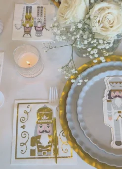 Gilded Nutcracker Guest Towel Gilded Nutcracker/16 pkg-Sophistiplate Sale