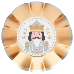 Gilded Nutcracker Wavy Paper Appetizer/Dessert Bowl/8pk-Sophistiplate Clearance