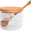 Glass Honey Jar & Dipper With Birch Wood | 250 ml-Sophistiplate Sale