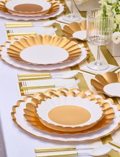 Gold & White Table Setting-Sophistiplate Outlet