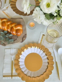 Gold & White Table Setting-Sophistiplate Outlet