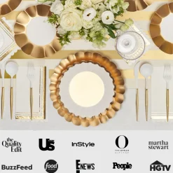 Gold & White Table Setting-Sophistiplate Outlet