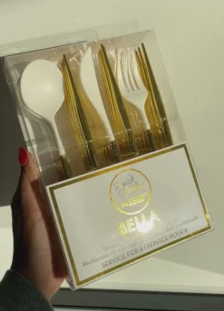Gold Bella Assorted Plastic Cutlery/24pc, Service for 8-Sophistiplate Hot