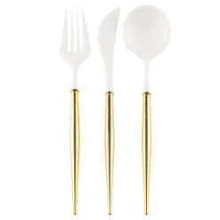 Gold Bella Assorted Plastic Cutlery/36pc, Service for 12-Sophistiplate Fashion