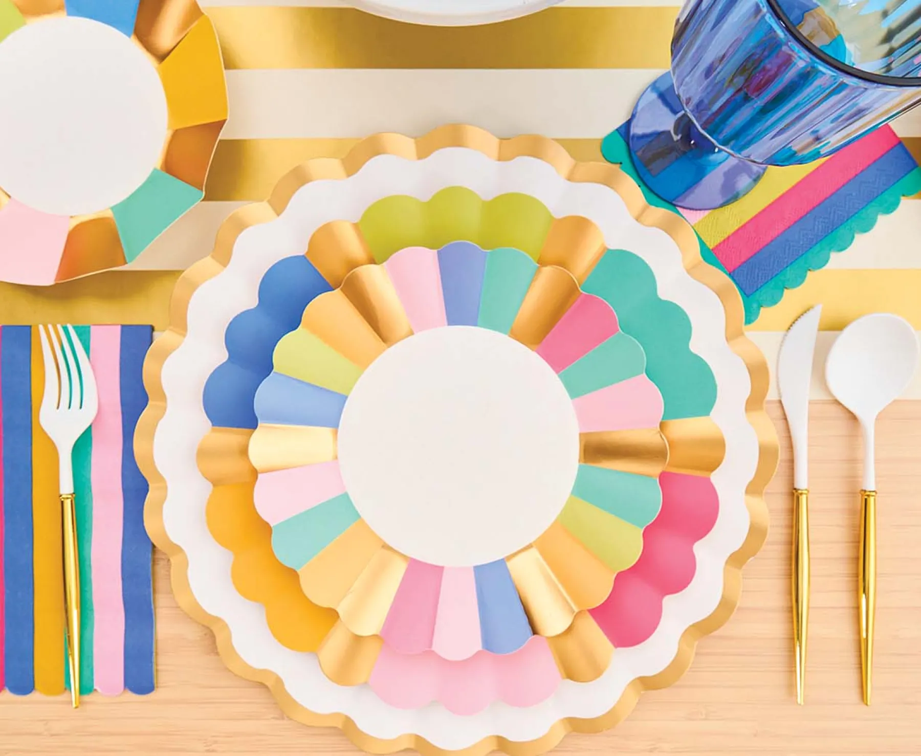 Gold Bella Assorted Plastic Cutlery/36pc, Service for 12-Sophistiplate Fashion