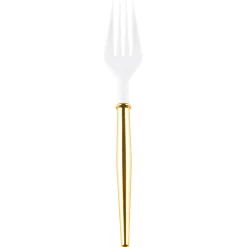 Gold Bella Plastic Cocktail Forks/20pc-Sophistiplate Best