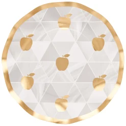 Golden Apple Wavy Paper Salad Plate/8pk-Sophistiplate Best