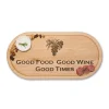 Good Food Good Wine Good Times - Oval Wood Cutting & Cheeseboard 20 x 9"-Maple Outlet