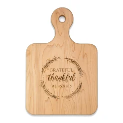 Grateful, Thankful, Blessed - Artisan Wood Cutting & Cheeseboard 12 x 8"-Maple Hot