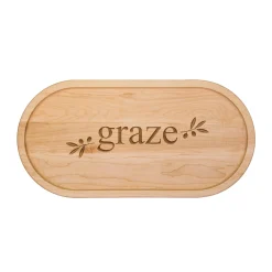 Graze - Oval Wood Cutting & Cheeseboard 20 x 9"-Maple Outlet