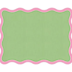 Green & Pink Posh Die-Cut Placemats-Rosanne Beck Outlet
