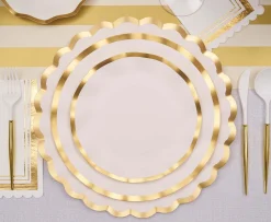 Guest Towel Gold & White/20 pkg-Sophistiplate Outlet