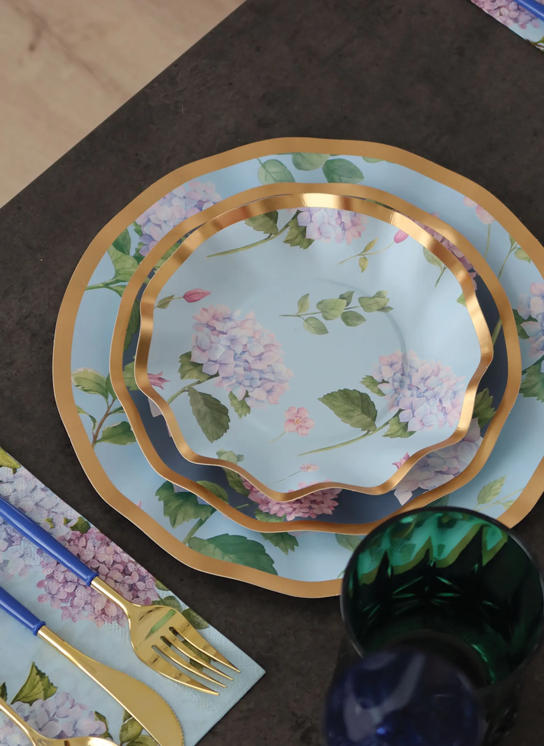 Guest Towel Hydrangea 3 Ply - 20pk-Sophistiplate Hot