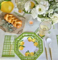 Guest Towel Lemon and Stem 3 Ply/20pk-Sophistiplate Online