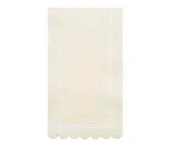 Guest Towel Scalloped Edge Cream/20pkg-Sophistiplate Clearance