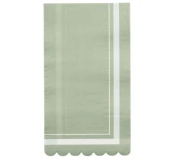 Guest Towel Scalloped Edge Sage/20 pkg-Sophistiplate Hot