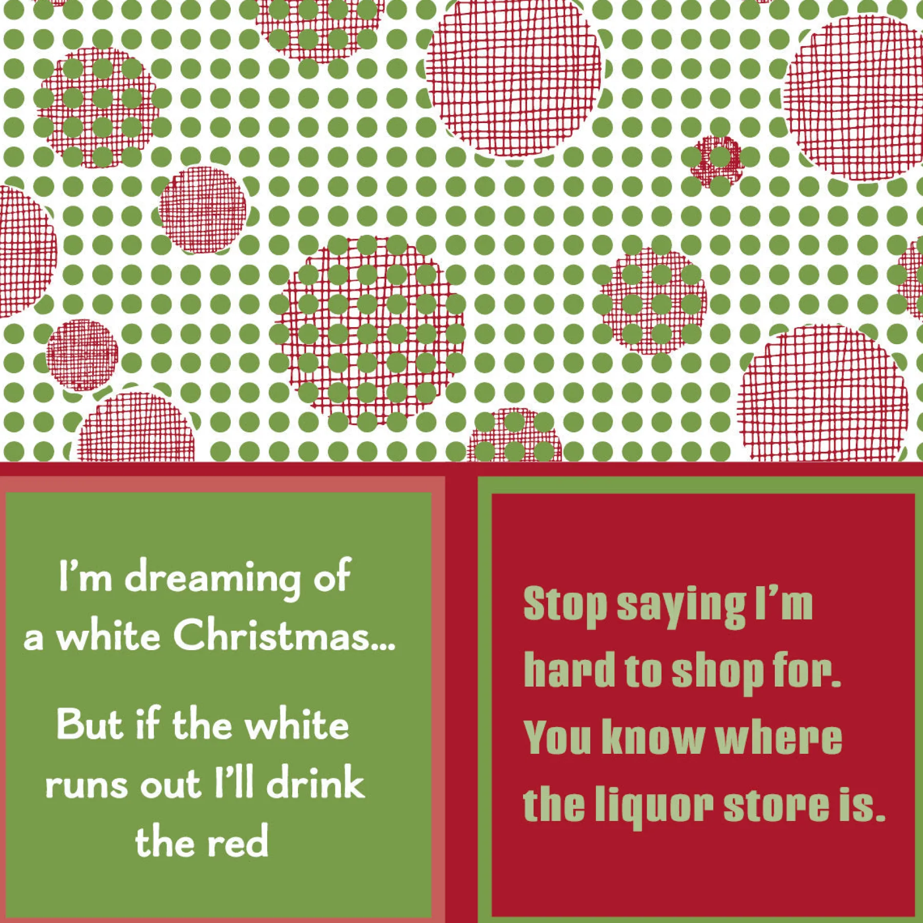 Hard to shop CHRISTMAS Napkin-Drinks On Me Coasters Fashion