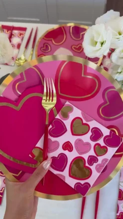 Heart Lunch Napkin Love Notes Assorted/16 pkg-Sophistiplate Sale