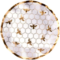 Honeybee Wavy Paper Salad Plate/8pk-Sophistiplate Outlet