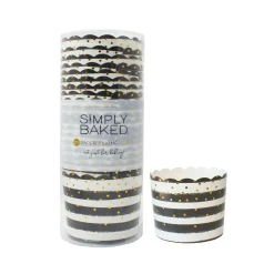 Large Paper Baking Cups | Black Confetti | 20 ct-Simply Baked Best
