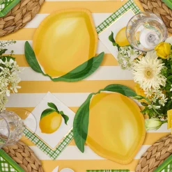 Lemon Salad Plate Lemon and Stem/8pk-Sophistiplate Outlet