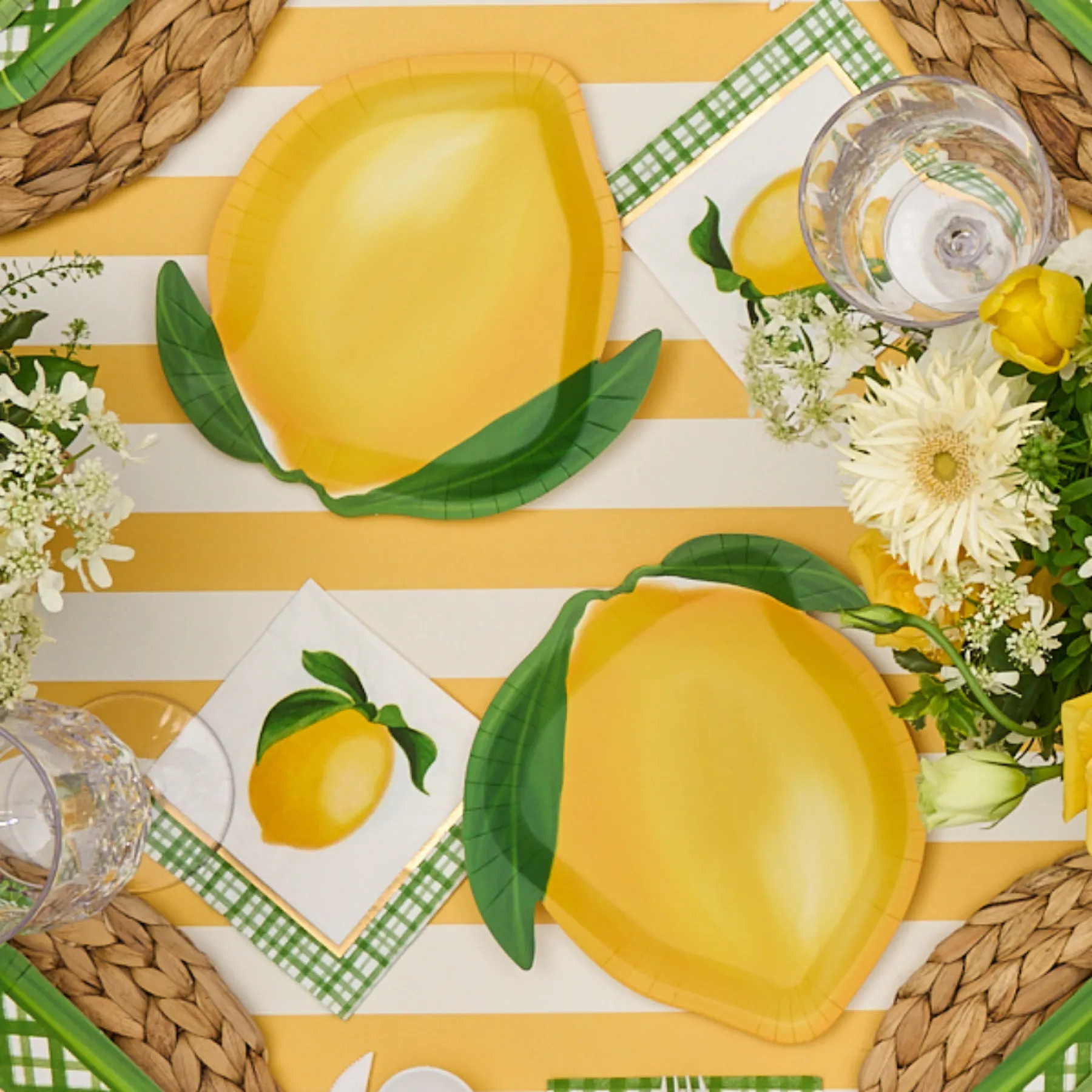 Lemon Salad Plate Lemon and Stem/8pk-Sophistiplate Outlet