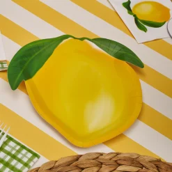 Lemon Salad Plate Lemon and Stem/8pk-Sophistiplate Outlet