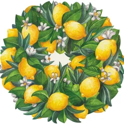 Lemon Wreath Paper Placemat - 12 Sheets-Hester u0026 Cook Online