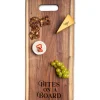 Live Edge Walnut Single Handle Charcuterie Board | Parisian Bites On Board | 24" x 12"-Maple Outlet