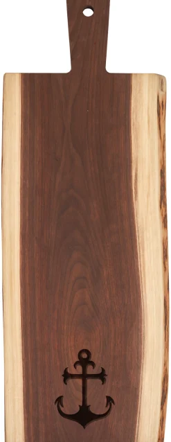 Live Edge Walnut Single Handle Charcuterie Board | Anchor | 20" x 6"-Maple Discount