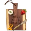 Live Edge Walnut Single Handle Charcuterie Board | Bites On A Board | 9" x 6"-Maple Discount