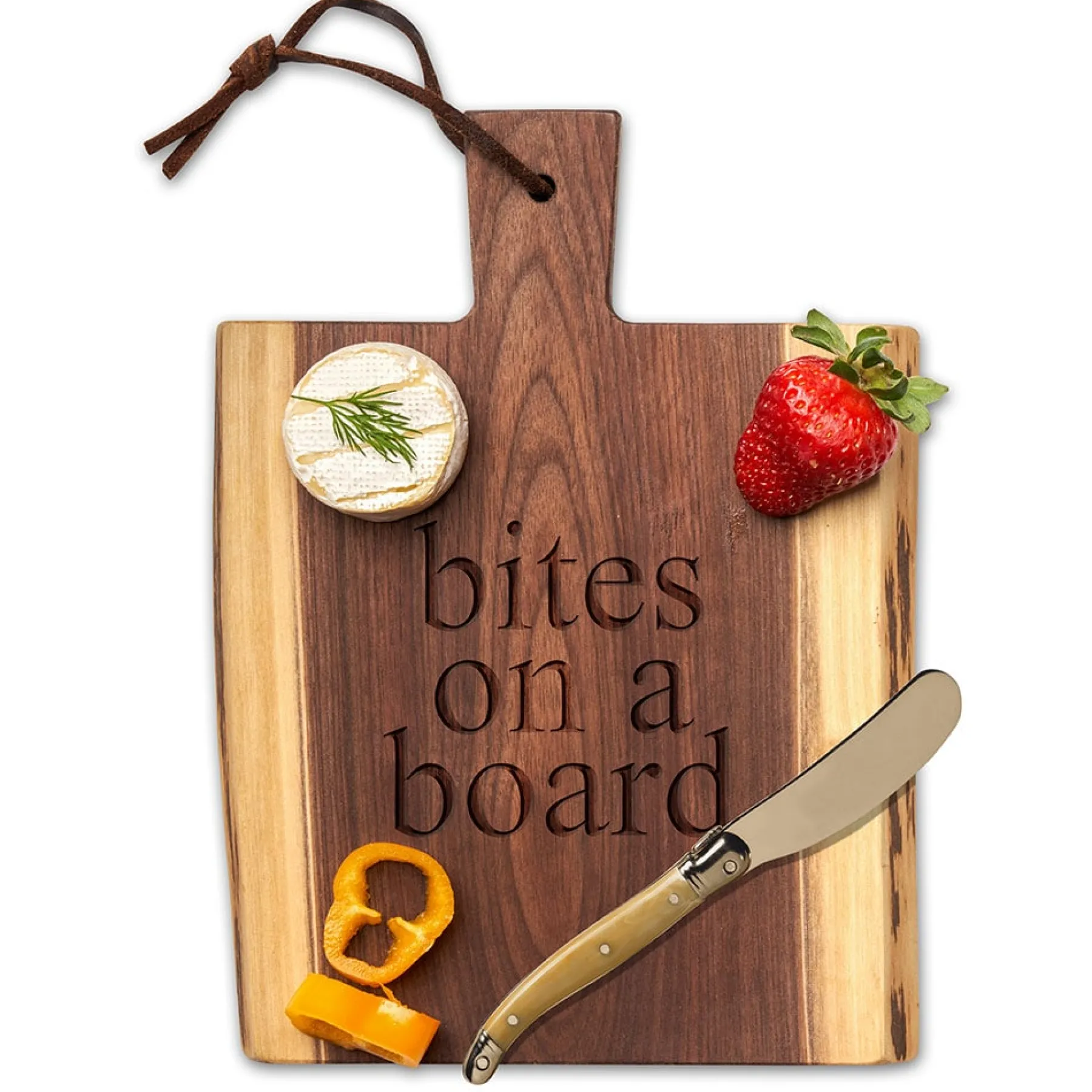 Live Edge Walnut Single Handle Charcuterie Board | Bites On A Board | 9" x 6"-Maple Discount