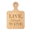 Live, Laugh, Wine - Wood Cheeseboard 12 x 8"-Maple Fashion