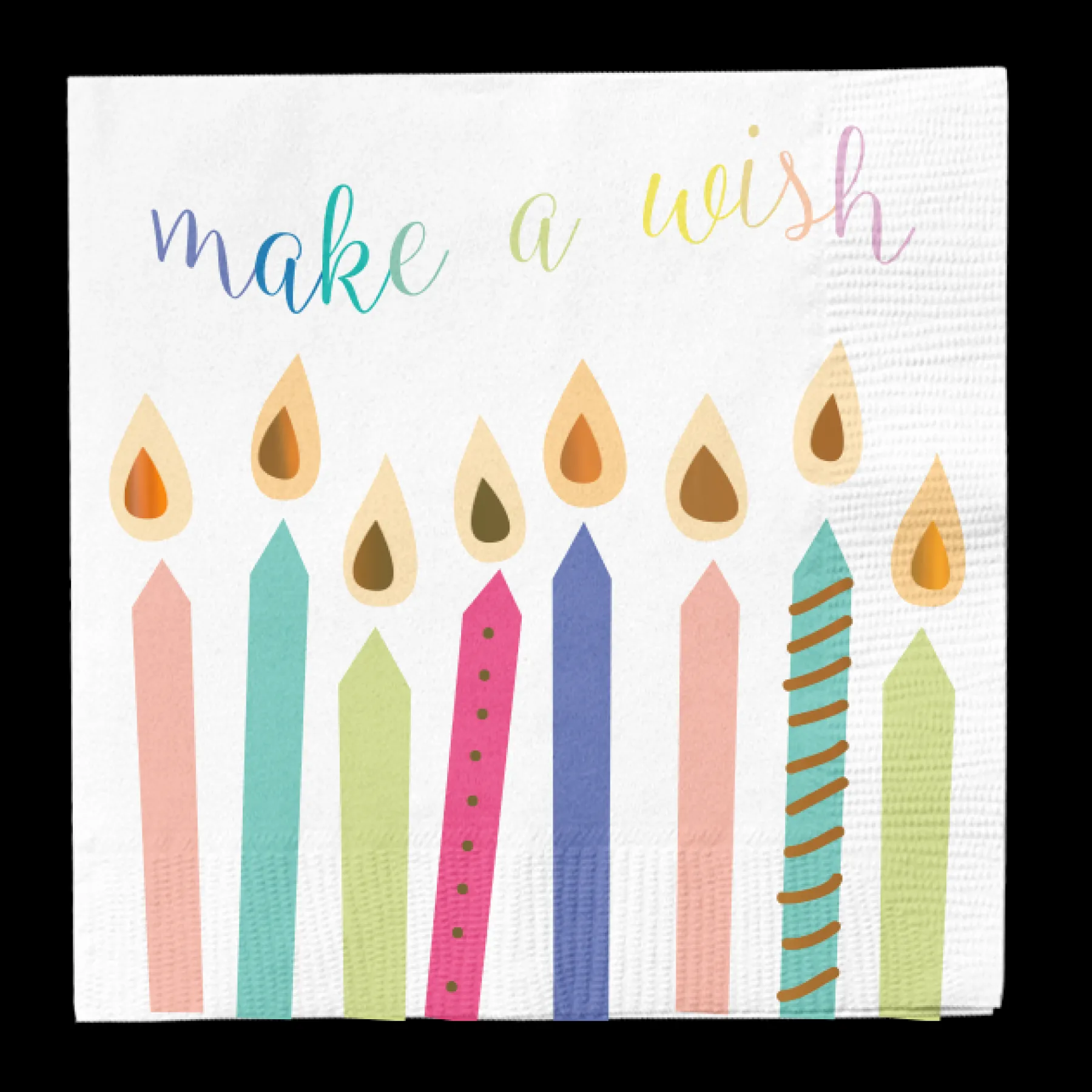 Lunch Napkin Birthday Candles 2 Ply/16pk-Sugarplum Fashion