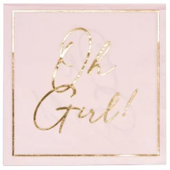 Lunch Napkin Hey Baby Pink - 20pkg-Sugarplum New