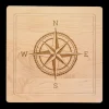 Maple Square Board | Compass Rose | 12 x 12"-MLAH OLD Fashion