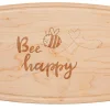 Wood Arched Artisan Board | Bee Happy | 12 x 9"-Maple Sale