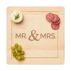 Wood Cheeseboard | Mr. & Mrs | 12 x 12"-Maple Online