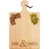 Wood Cutting & Cheeseboard | Mr. & Mrs. | 16 x 10"-Maple Fashion