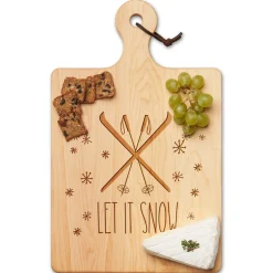 Wood Cutting & Cheeseboard | Let It Snow | 16 x 10"-Maple Clearance