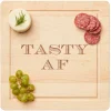 Wood Cutting & Cheeseboard Square | Tasty AF | 12 x 12"-Maple Sale