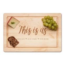 Wood Cutting & Cheeseboard | 18 x 12" | This Is Us-Maple Fashion
