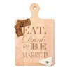 Wood Cutting & Cheeseboard | Eat, Drink & Be Married | 16 x 10"-Maple Hot